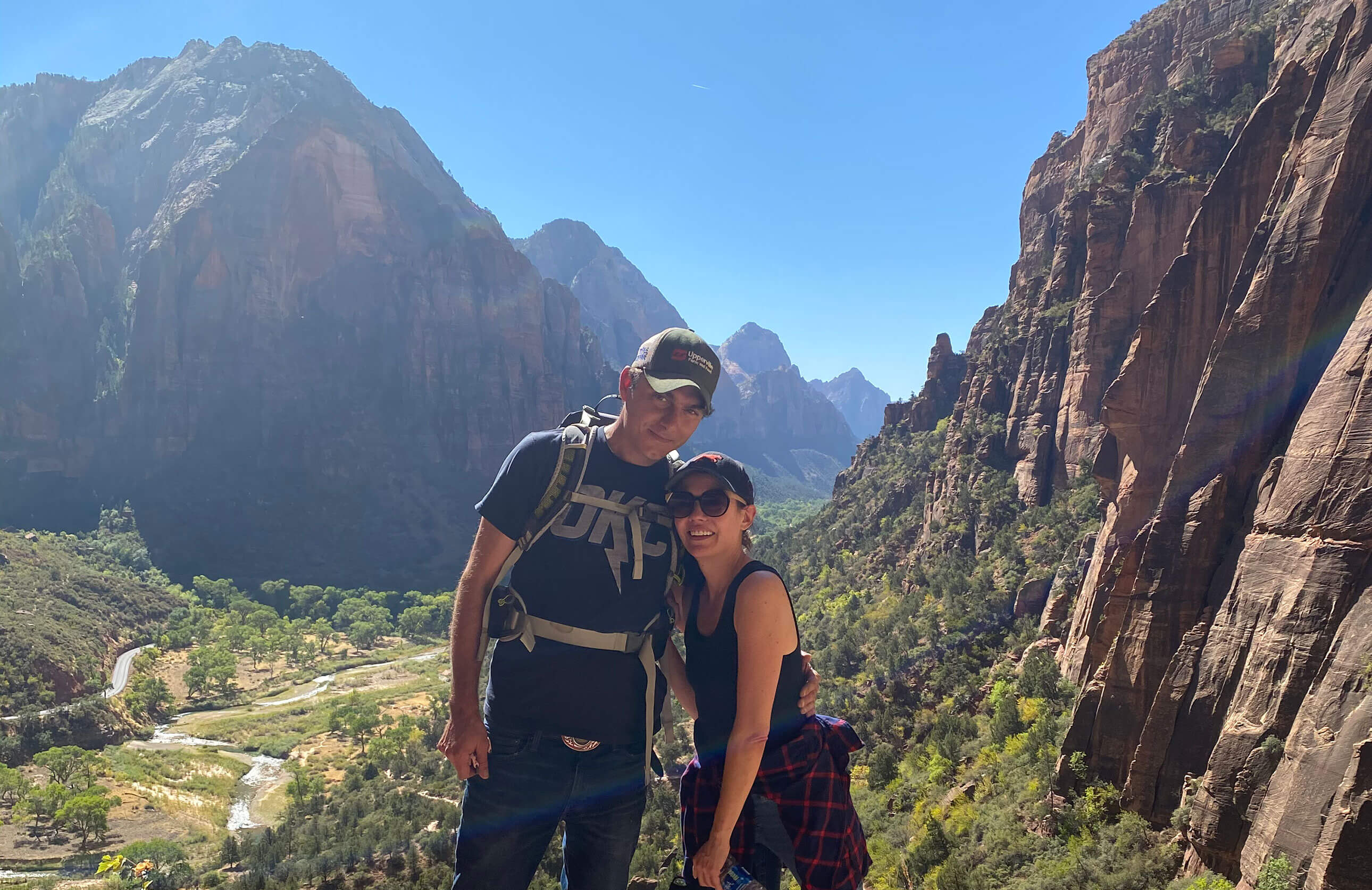 Josh and Amanda hiking